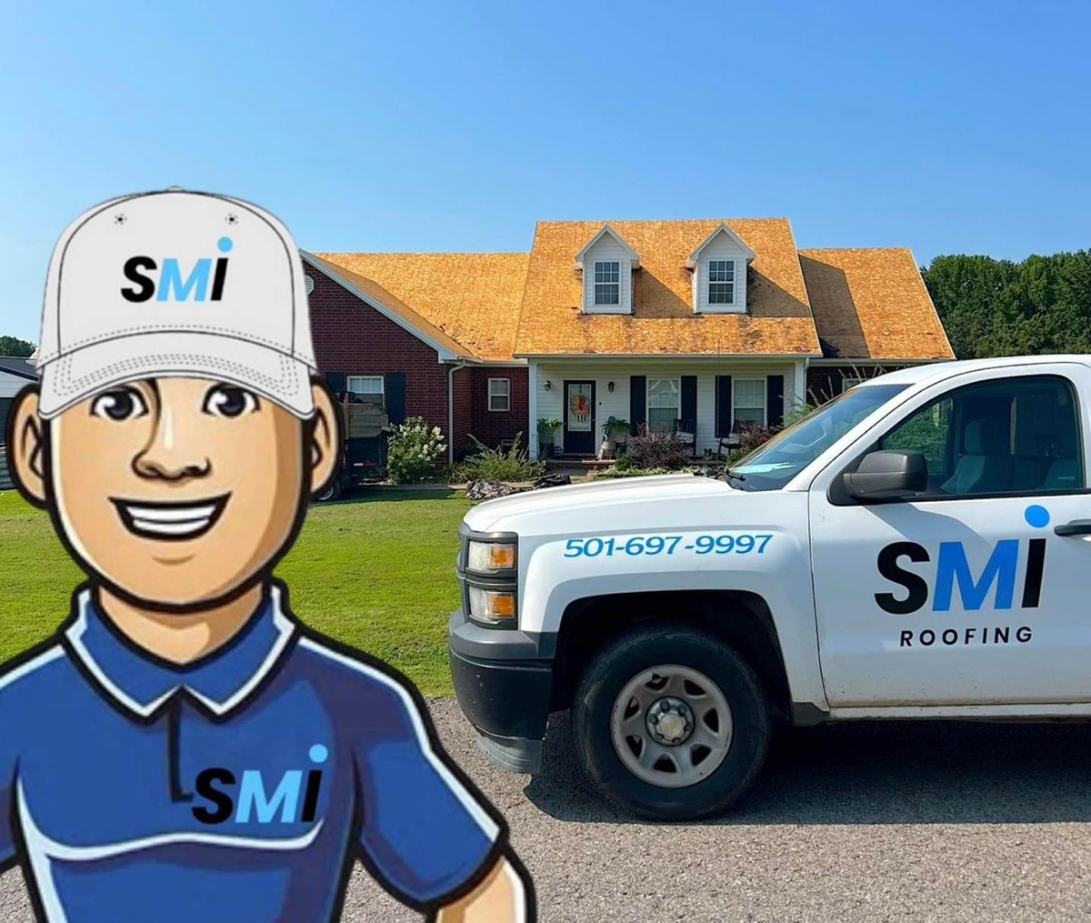 SMI truck at mansion